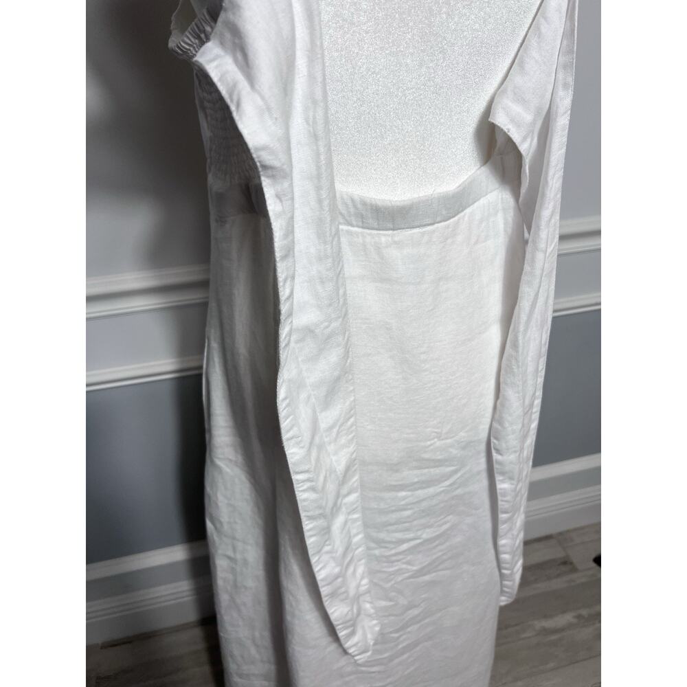 SOUTHERN TIDE-M- Leighton LINEN Maxi Dress-Tie Back-White-Coastal-Summer-Wedding - Picture 9 of 13
